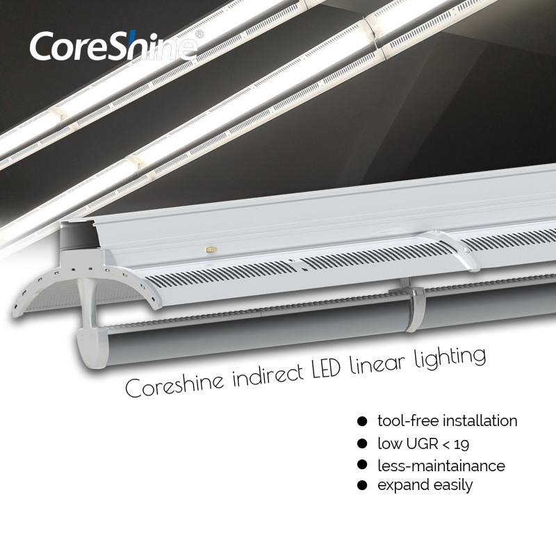 150lm/W Linear Indirect Lighting 95Ra LED Low Bay Light Fixtures